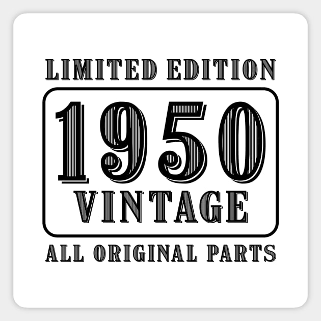 All original parts vintage 1950 limited edition birthday Magnet by colorsplash